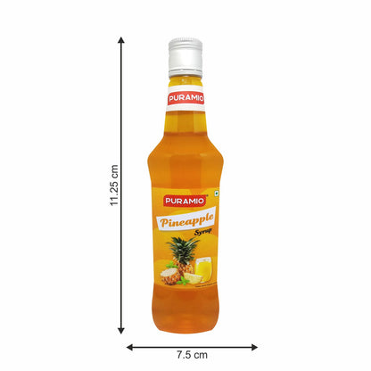 Puramio Pineapple Syrup for Cocktails/Mocktails/Lemonades/Ice Gola/Cold Brew Coffees, 750ml