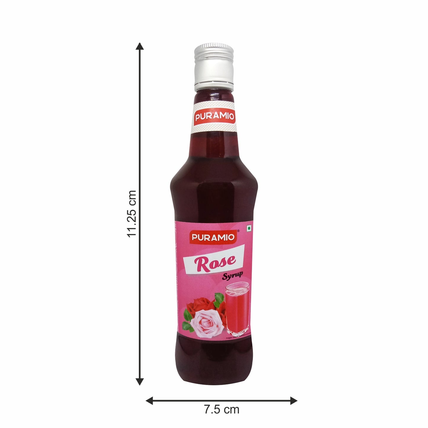 Puramio Rose Syrup for Cocktails/Mocktails, 750ml